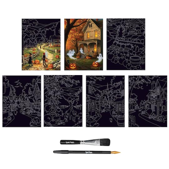 Brea Reese® 6" x 8" Hometown Halloween Scratch Art Paper Pad